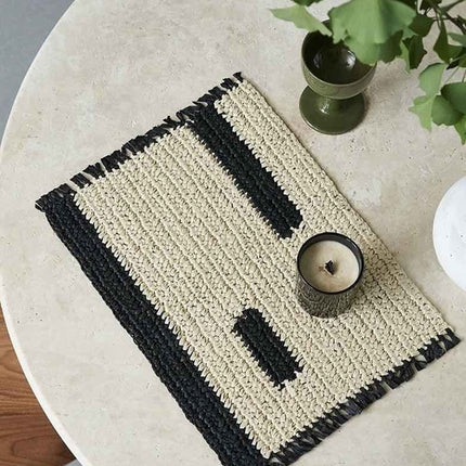 Handmade Retro Nordic Woven Reed Placemat Set of 4 Pcs for Elegant