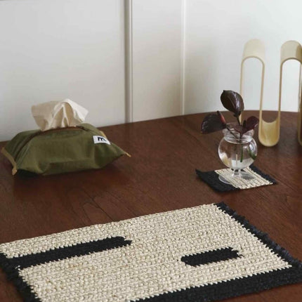Handmade Retro Nordic Woven Reed Placemat Set of 4 Pcs for Elegant