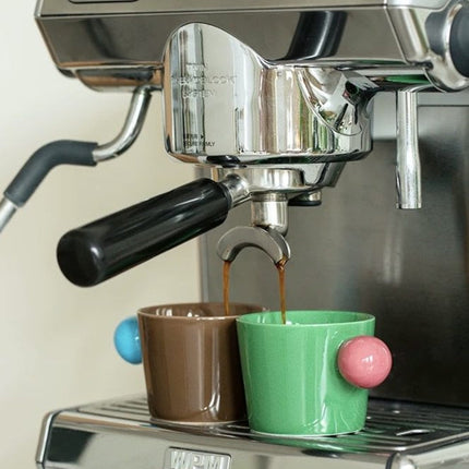 Handmade Skittles Coffee Mug With Saucer - Cute Dopamine Espresso Cup