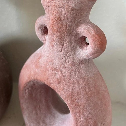 Handmade Wabi Sabi Abstract Pottery Vase, Crude Rustic Decorative