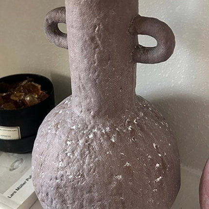 Handmade Wabi Sabi Abstract Pottery Vase, Crude Rustic Decorative
