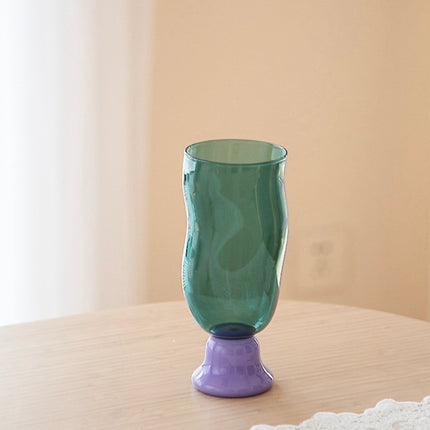 Handmade Wavy Beer Glasses - Retro Whimsical Eclectic Beer Mug