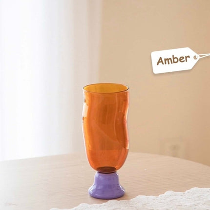 Handmade Wavy Beer Glasses - Retro Whimsical Eclectic Beer Mug