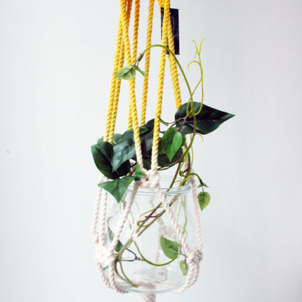 Macrame Plant Hanger, Hand Dyed, Hanging Planter