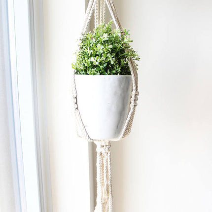 Double Macrame Plant Hanger, Hanging Planter