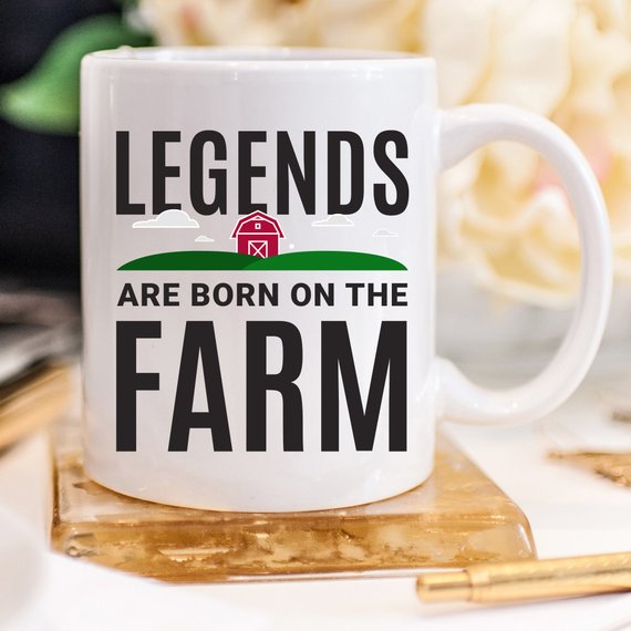 Farmer Mug, Legends Are Born On The Farm, Farmer