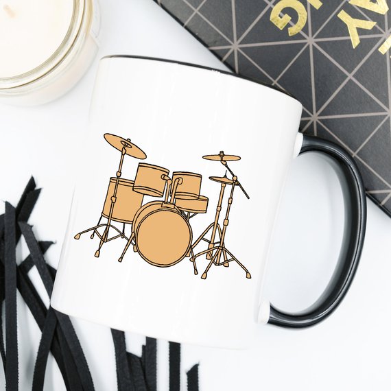 Drummer Coffee Mug - Drummer Mug Gift - 11oz