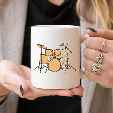 Drummer Coffee Mug - Drummer Mug Gift - 11oz