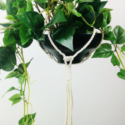 Macrame plant hanger, hanging planter, copper