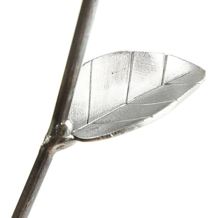 Two Metal Flowers and Vase, Steel Flowers and Vase, Welded Art