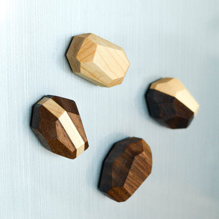 Geometric Wooden Magnets (Set of 4)