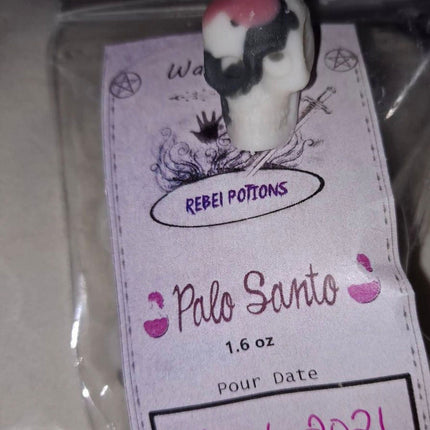 Palo Santo mini skull wax melts witch pagan wicca tart