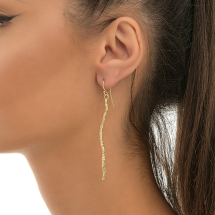 Silver Twig Earrings – Handmade Sterling Silver Statement Branch