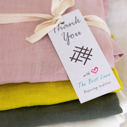 Striped Dark Grey linen weekender bag