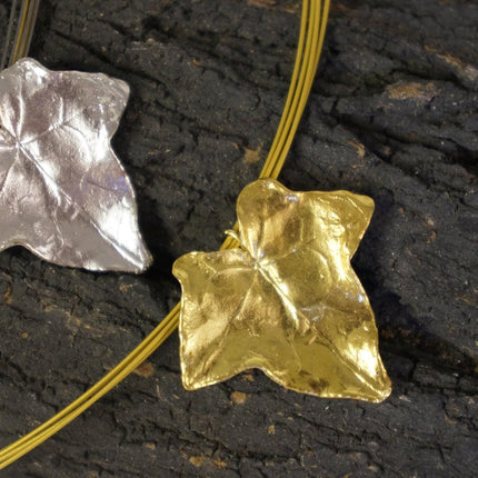 Ivy Leaf Necklace – Sterling Silver Pendant | Pressed Flower, Eco