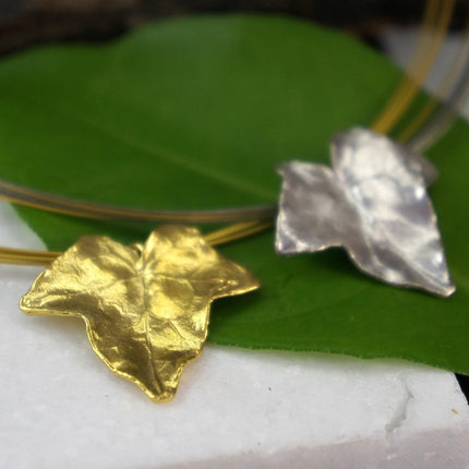 Ivy Leaf Necklace – Sterling Silver Pendant | Pressed Flower, Eco
