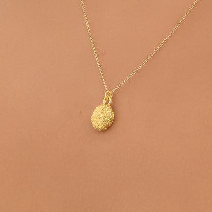 Tiny Urchin Necklace – Gold Plated Pendant On Sterling Silver | Dainty