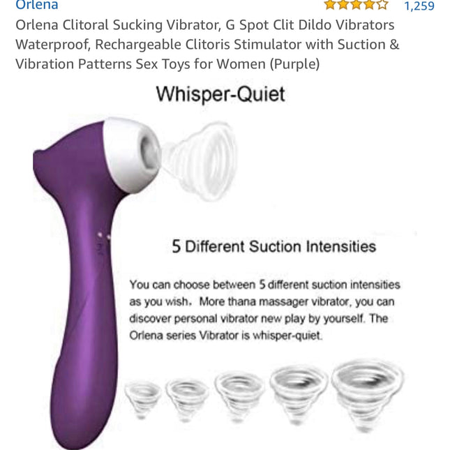 Orlena Clitoral Sucking Vibrator, G Spot Clit Dildo Vibrators,Clitoris