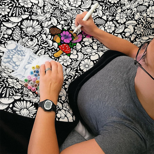 Color-Your-Own Fuzzy Velvet Blanket