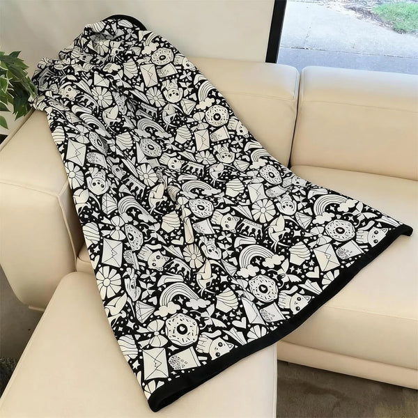 Color-Your-Own Fuzzy Velvet Blanket