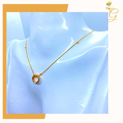 18K Real Gold Necklace 18”