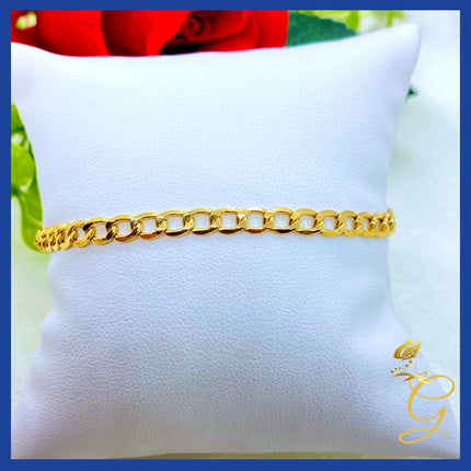 18K Real Gold Bracelet size 7”