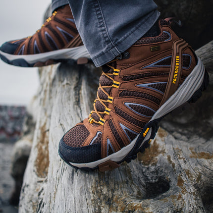 ROCKROOSTER Bedrock Brown 6 Inch Waterproof Hiking Boots with VIBRAM®