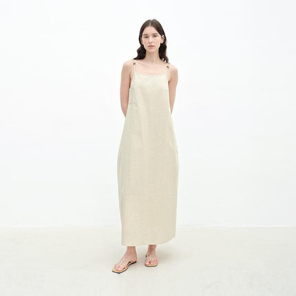 "Island Walk" Cotton Beaded Sling Dress