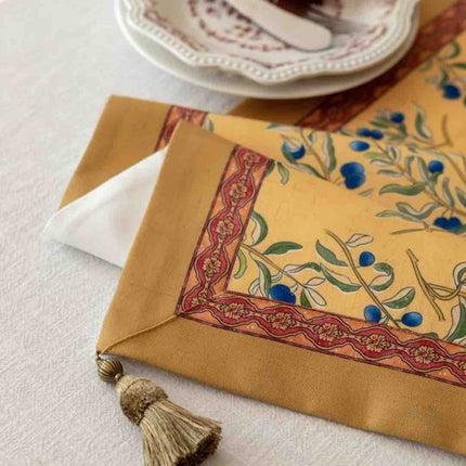 Italian Floral Decorative Table Runner for Elegant Table Setting