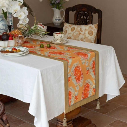 Italian Style Decorative Table Runner for Elegant Fall Table Setting