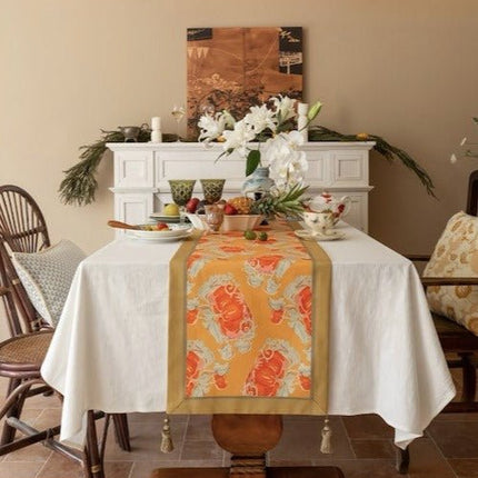 Italian Style Decorative Table Runner for Elegant Fall Table Setting