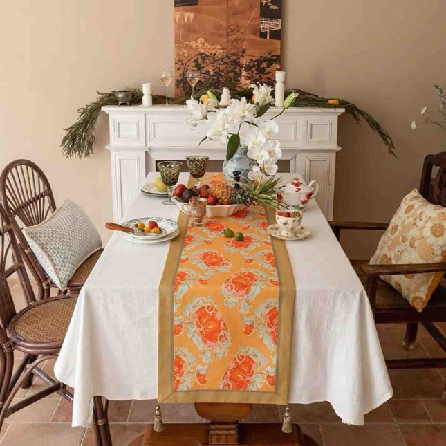 Italian Style Decorative Table Runner for Elegant Fall Table Setting