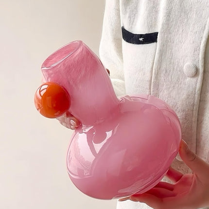 Jelly Bean Bud Vase - Whimsical Dopamine Centerpiece Vase for Gorgeous