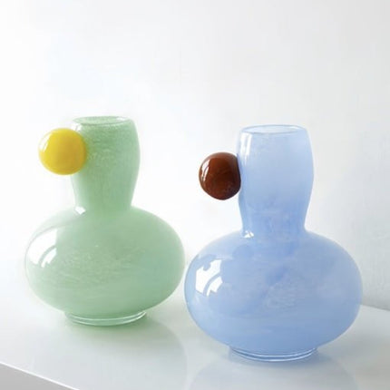 Jelly Bean Bud Vase - Whimsical Dopamine Centerpiece Vase for Gorgeous