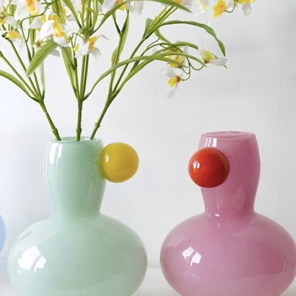 Jelly Bean Bud Vase - Whimsical Dopamine Centerpiece Vase for Gorgeous
