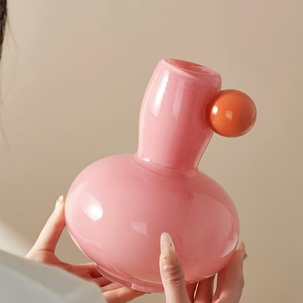 Jelly Bean Bud Vase - Whimsical Dopamine Centerpiece Vase for Gorgeous