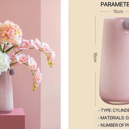 Jelly Bean Cylinder Vase - Whimsical Dopamine Centerpiece Vase for