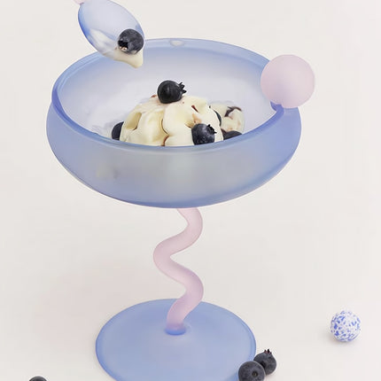 Jelly Bean Wine Glass Set - Whimsical Eclectic Dopamine Cocktail Coupe