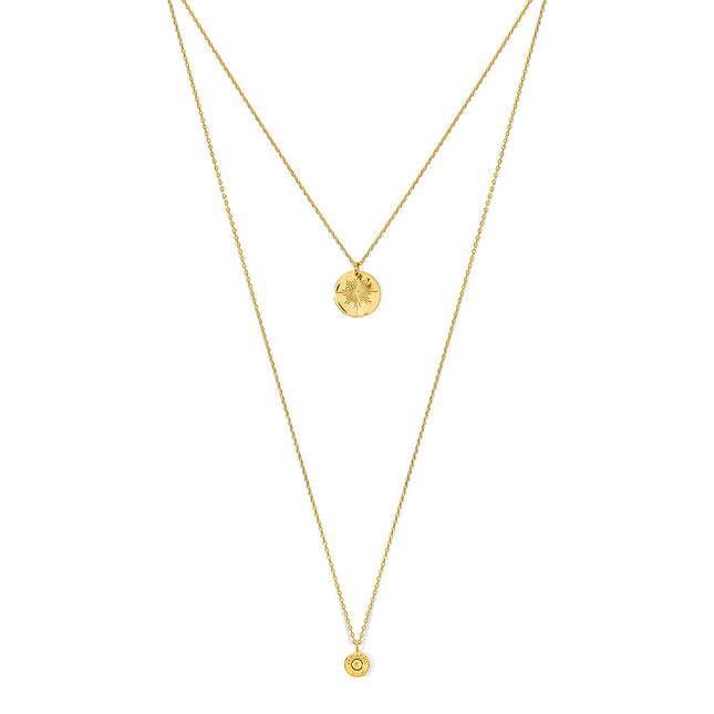 Layered North Star Bullet Necklace