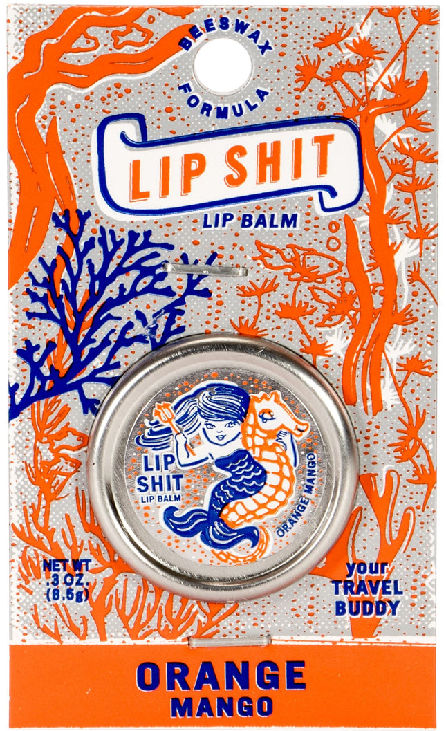 Lip Shit Lip Balm in Orange Mango Beeswax Formula | Lip Moisturizer in