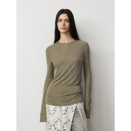 Lyocell wool stretch comfortable breathable fit minimalist solid color