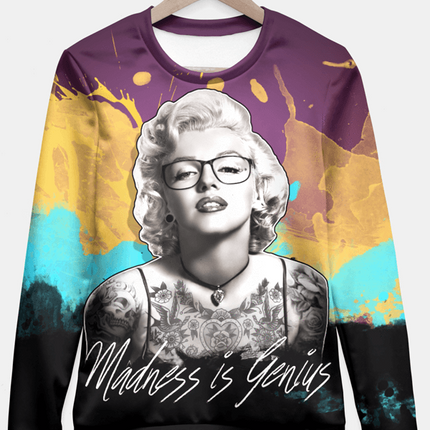 Madness is Genius Sudadera entallada Fitted Waist Sweater Women