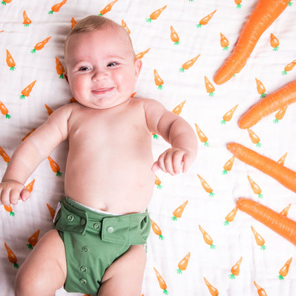ORGANIC SNUG BLANKET - CARROTS