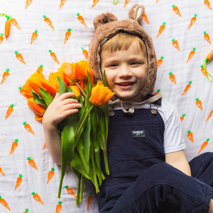 ORGANIC SNUG BLANKET - CARROTS
