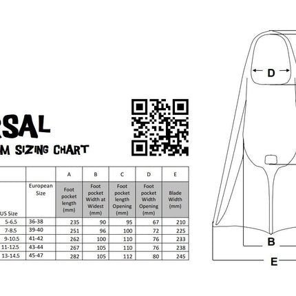 DORSAL Bodyboard Bodysurfing Floating Swim Fins (Flippers)