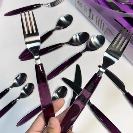 Meteor Flatware Set of 16 Pcs ( $3.5 Each ) - Sleek Modern Cutlery