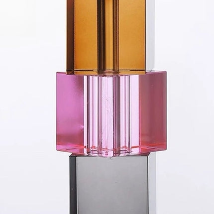 Modern Crystal Cube Bud Vase, Dopamine Table Setting Centrepieces