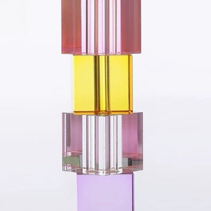 Modern Crystal Cube Bud Vase, Dopamine Table Setting Centrepieces