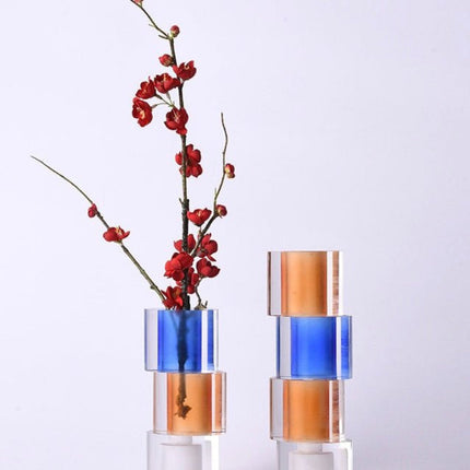 Modern Crystal Nugget Vase, Contemporary Table Setting Centrepieces