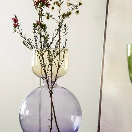 Modern Handblown Glass Vase - Contemporary Decorative Art Glass Vase